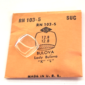 Verre montre SUC RN 103-5 - BULOVA Lady bulova - 12,8x12,8 [NOS] (Watch crystal)