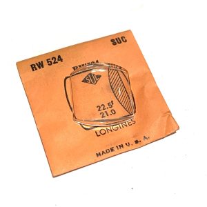 Verre montre SUC RW 524 - LONGINES - 22,5x21 [NOS] (Watch crystal)