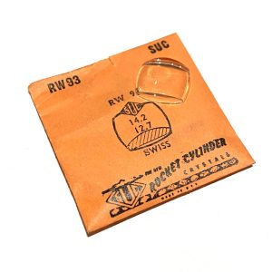 Verre montre SUC RW 93 - SWISS - 14,2x12,7 [NOS] (Watch crystal)
