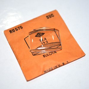 Verre montre SUC RU 575 - BULOVA - 22,4x19,2 [NOS] (Watch crystal)