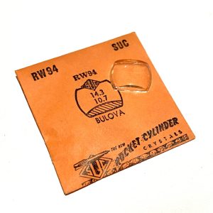 Verre montre SUC RW 94 - BULOVA - 14,3x10,7 [NOS] (Watch crystal)