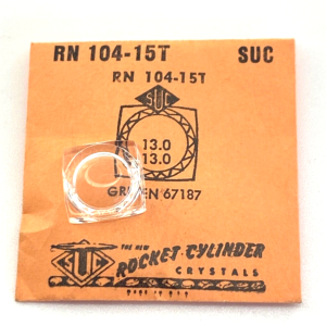 Verre montre SUC RN 104-15 - GRUEN 67187 - 13x13 [NOS] (Watch crystal)