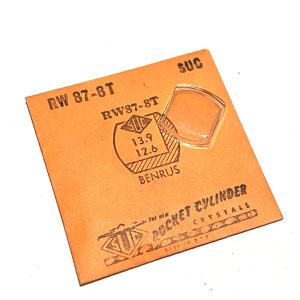 Verre montre SUC RW 87-8T - BENRUS - 13,9x12,6 [NOS] (Watch crystal)