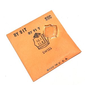 Verre montre SUC RY 91T -  SWISS - 12,1x11,8 [NOS] (Watch crystal)