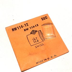 Verre montre SUC RW 114-12 - SWISS - 14,7x11,5 [NOS] (Watch crystal)