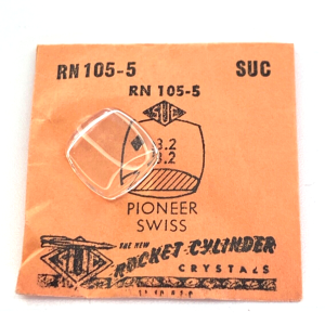 Verre montre SUC RN 105-5 - PIONEER SWISS 13,2x13,2 [NOS] (Watch crystal)