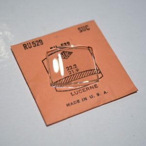 Verre montre SUC RU 529 - LUCERNE - 22,2x21,9 [NOS] (Watch crystal)