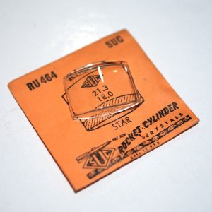 Verre montre SUC RU 464 - STAR - 21,3x18 [NOS] (Watch crystal)