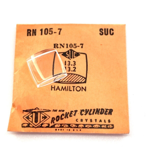 Verre montre SUC RN 105-7 - HAMILTON 13,3x13,2 [NOS] (Watch crystal)