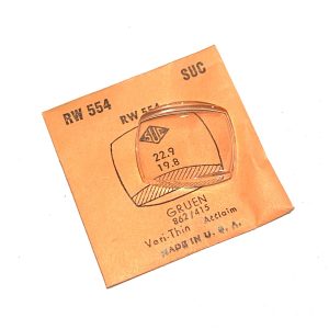 Verre montre SUC RW 554 - GRUEN 862/415 - 22,9x19,8 [NOS] (Watch crystal)