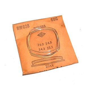 Verre montre SUC RW 628 - STAR - 26x24,5 [NOS] (Watch crystal)