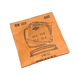 Verre montre SUC RW 569 - SWISS - 24,7x23 [NOS] (Watch crystal)