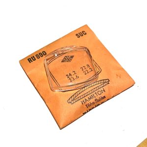 Verre montre SUC RU 890 - HAMILTON 24,2x22,8 [NOS] (Watch crystal)