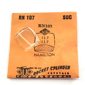 Verre montre SUC RN 107 - HAMILTON 13,7x13,7 [NOS] (Watch crystal)