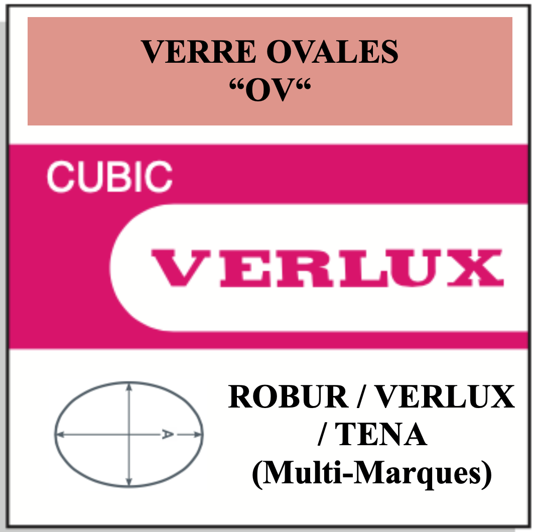 Verre de montre Plexi/Acrylique OVALES - Verlux, Tena, Robur etc.. (Watch glass)