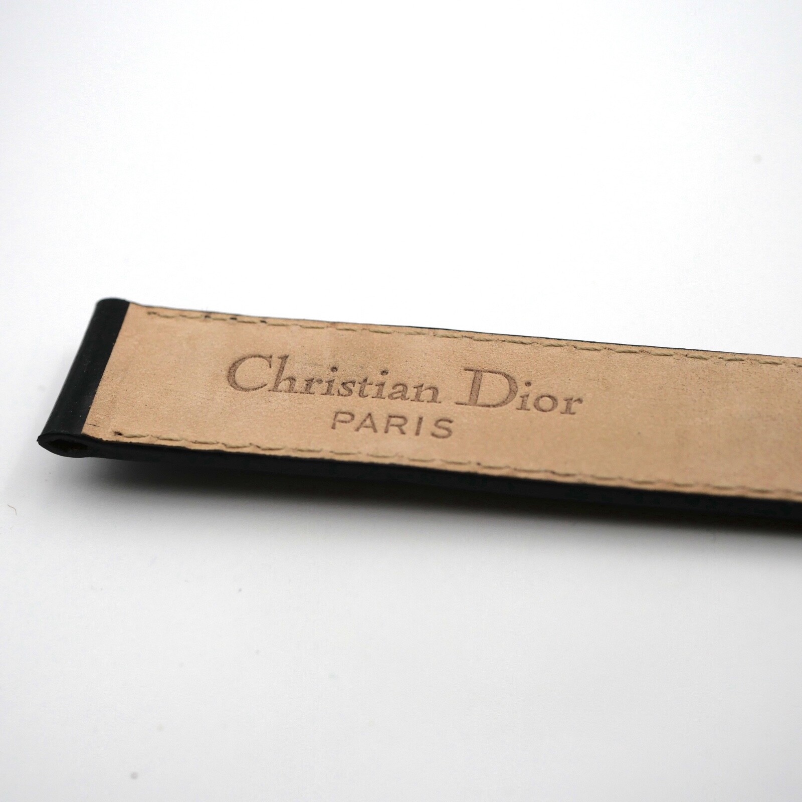 Bracelet Cuir Véritable Noir - Christian DIOR 🇫🇷 (Ref 2536) – Image 3