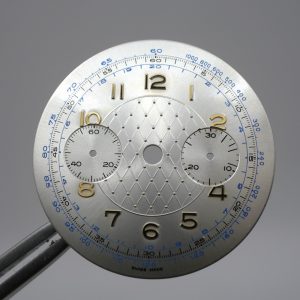 Cadran de montre chronographe Hahn Landeron 248 - Ø32,50mm Index doré [NOS]