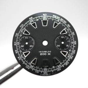 Cadran de montre chronographe Hahn Landeron 248 - Ø28,50mm Incabloc [NOS]