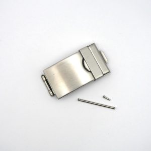 Fermoir ZIG ZAG sécurité acier - 18/18 mm [NOS] (Clasp bracelet steel)