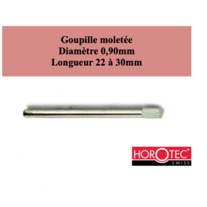 Goupille moletée - Ø0,90mm - Longueur 22 à 30mm