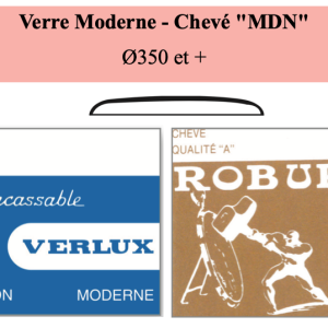 Verre de montre Acrylique MODERNE - CHEVÉ  "MDN" Ø350 et + [NOS]