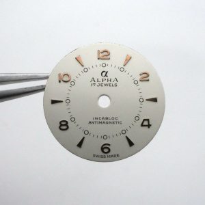 Cadran de montre AS 1240 - ALPHA Ø19mm [NOS] Watch Dial