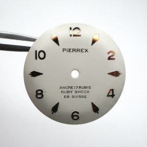 Cadran de montre ETA 1080 - PIERREX Ø28mm [NOS] Watch Dial