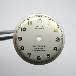 Cadran de montre FHF 28 - DAVE Ø25,50mm [NOS] Watch Dial