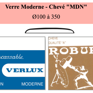 Verre de montre Acrylique MODERNE - CHEVÉ  "MDN" Ø100 à 350 [NOS]