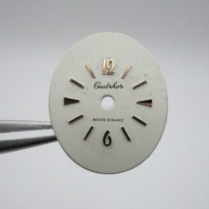 Cadran de montre M.H.S 514 - CADRHOR 18,35x15,20mm [NOS] Watch Dial