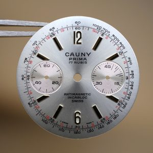 Cadran de montre Chronographe Valjoux 7733 - CAUNY Ø32mm [NOS] (Watch dial)