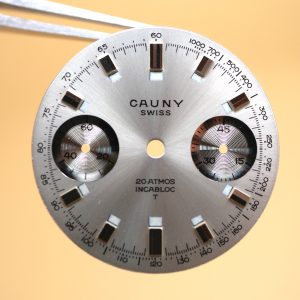 Cadran de montre Chronographe Valjoux 7733 - CAUNY Ø28,50mm [NOS] Watch dial
