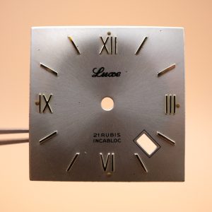 Cadran de montre Carré HP 60 - Ø25x25mm Date 4H [NOS] (Watch dial)