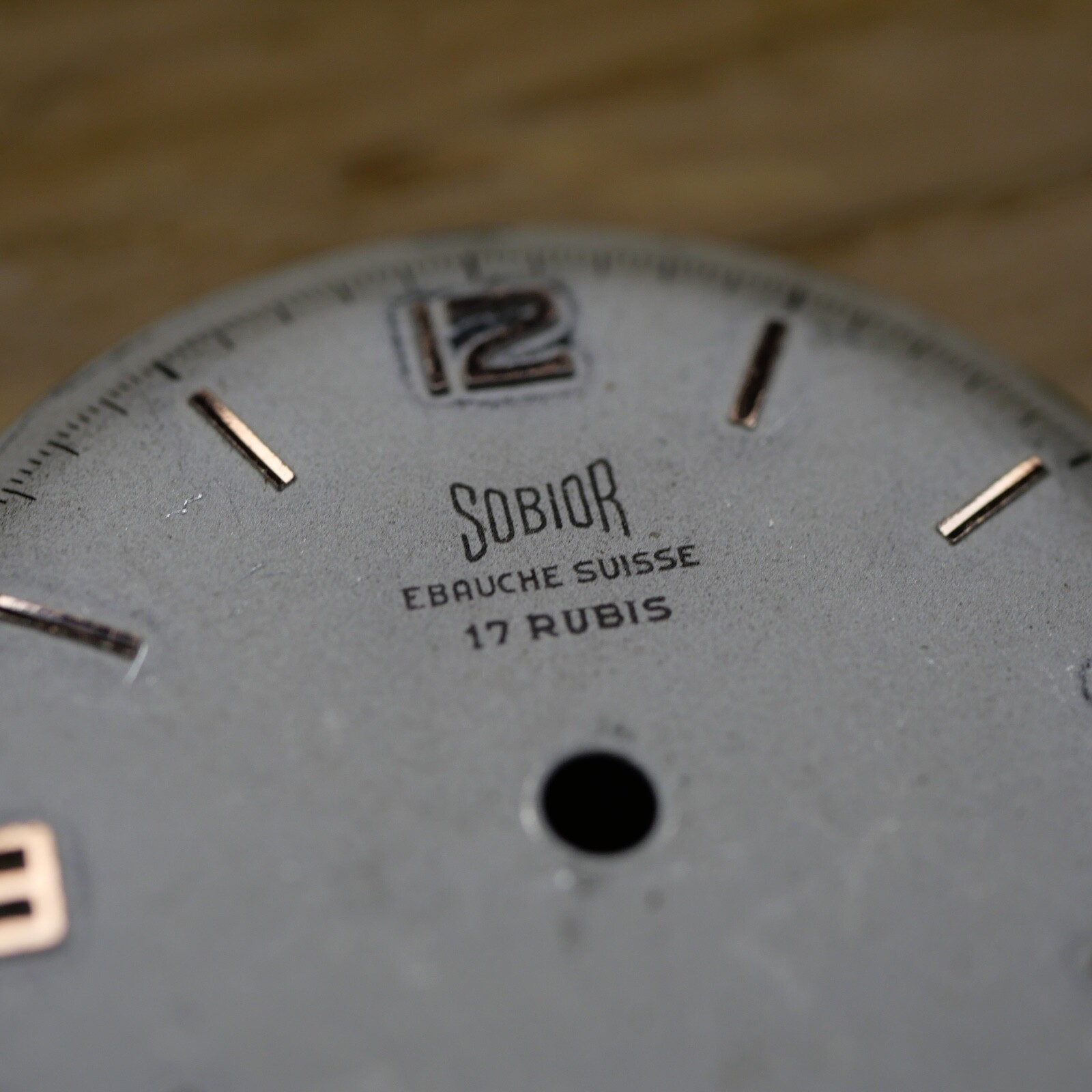 Cadran de montre FHF 67 - SOBIOR Ø27,20mm (Watch dial) PIECE HORLOGERIE – Image 2