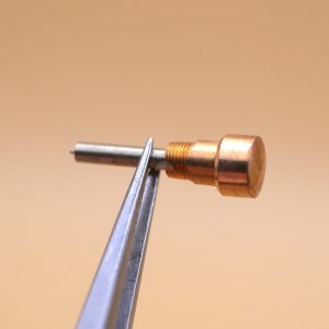 Poussoir chronographe doré Ø3,70mm - Lg12,30mm [NOS] Push Button - 1 Pièce