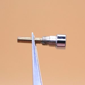 Poussoir chronographe chromé Ø3,70mm - Lg11,80mm [NOS] Push Button - 1 Pièce