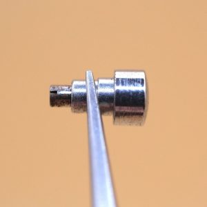 Poussoir chronographe chromé Ø3,50mm - Lg 5,50mm [NOS] Push Button - 1 Pièce