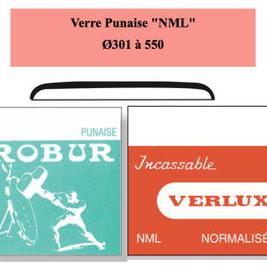 Verre de montre Acrylique Normalisé/Punaise  "NML" Ø301 à 550 [NOS]