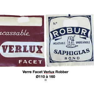 Verre de montre Facet / Saphiglas Rond Ø110 à 160 [NOS]