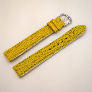 Bracelet en Requin Véritable 18 mm Jaune - Fabriqué en France - Taille XL