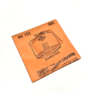 Verre montre SUC RU 753 - HAMILTON - 23,2x20,6 [NOS] (Watch crystal)