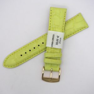 Bracelet de montre en cuir véritable grain croco - 20 mm Pomme - Rochet