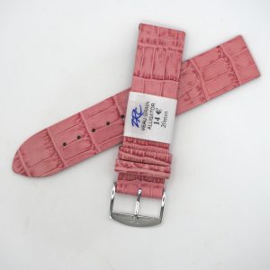 Bracelet de montre en cuir véritable - 20 mm Fuschia - Rochet