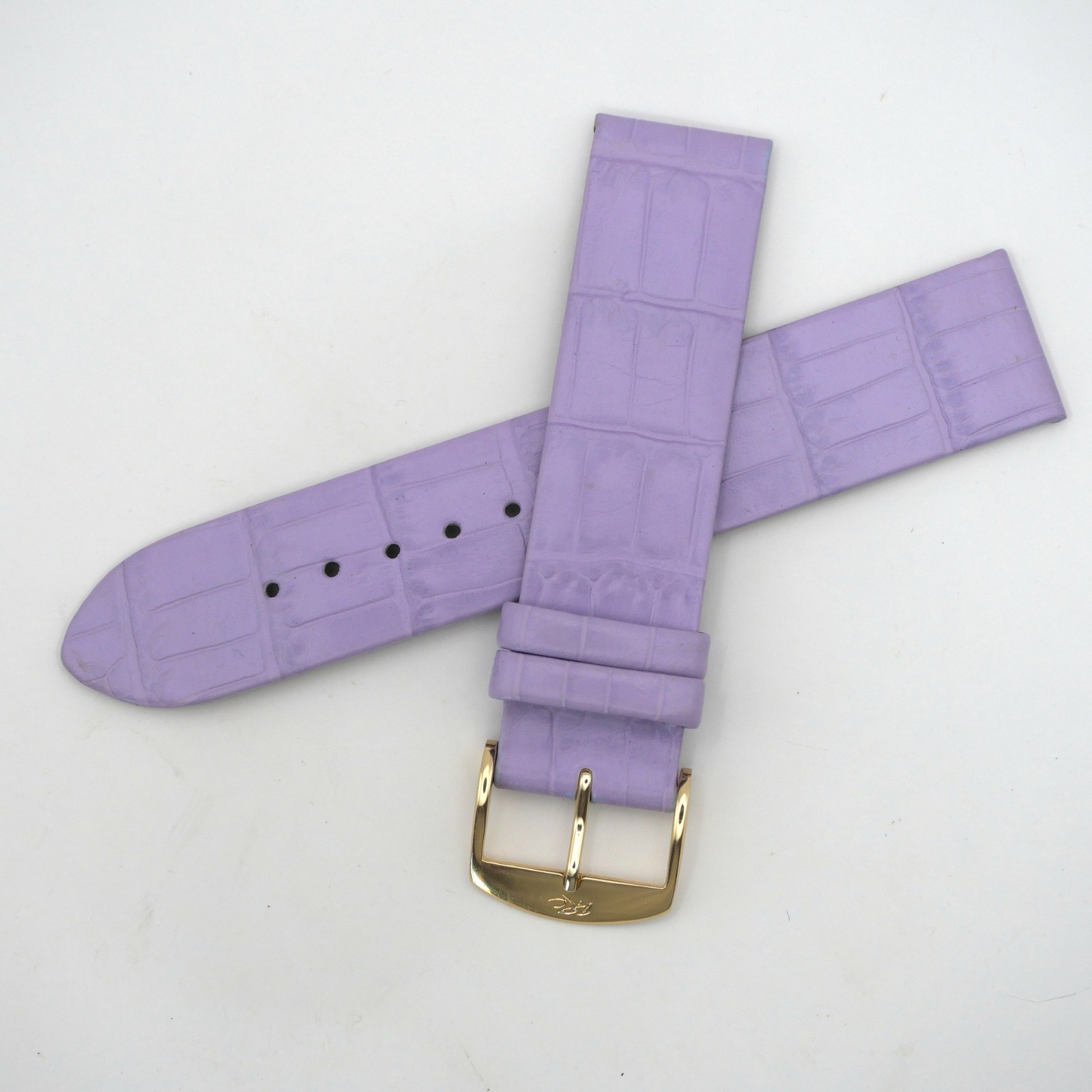 Bracelet de montre en cuir véritable - 20 mm Violet - Rochet
