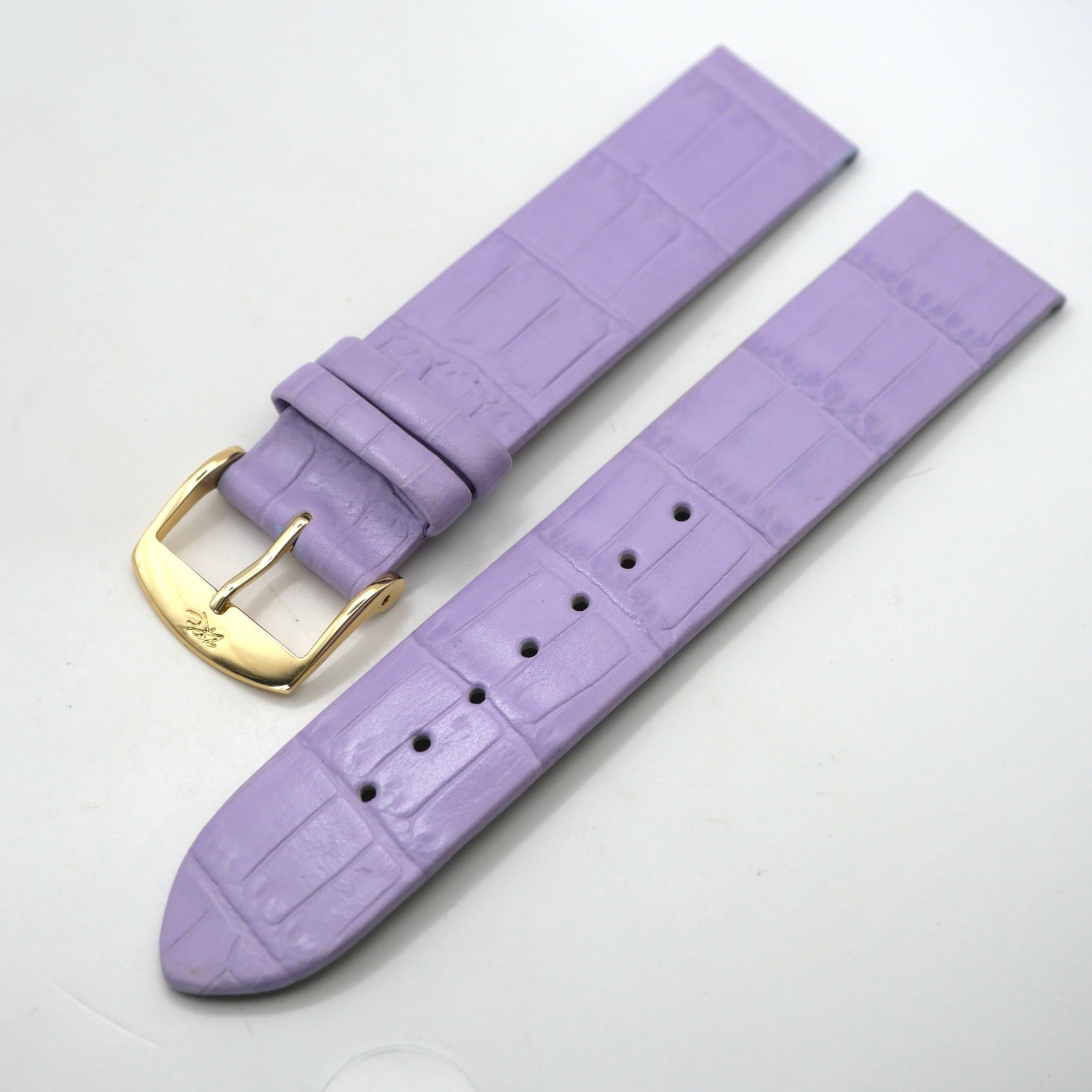 Bracelet de montre en cuir véritable - 20 mm Violet - Rochet – Image 2