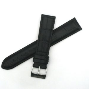 Bracelet de montre en cuir Véritable - 20 mm Noir - RODANNIA