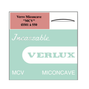 Verre de montre Miconcave rond PLEXI "MCV" Ø301 à 550 [NOS]