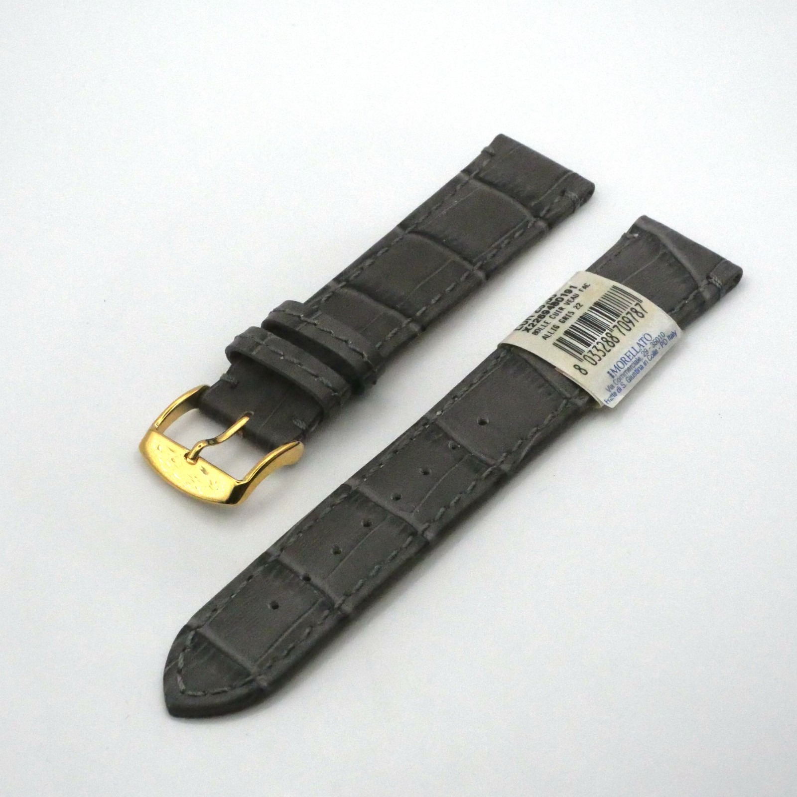 Bracelet de montre en cuir veau - 20 mm Gris - Morellato – Image 2