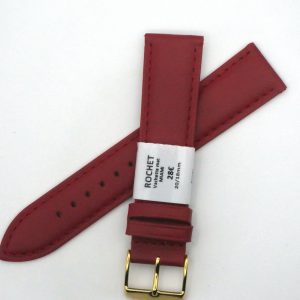 Bracelet de montre en cuir Véritable vachette - 20 mm Rouge - Rochet