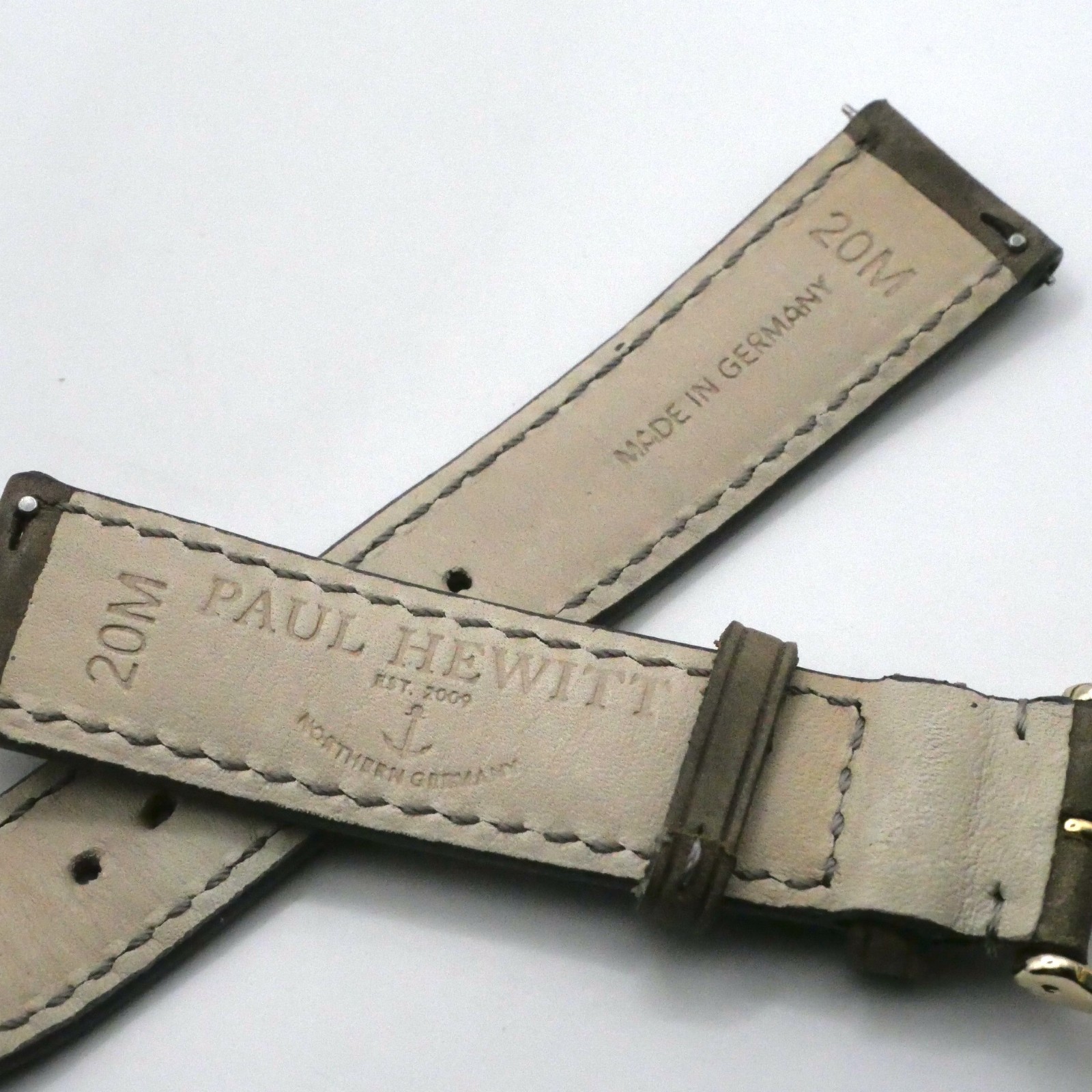 Bracelet de montre en cuir Véritable - 20 mm Noir - Paul Hewitt (7934) – Image 4